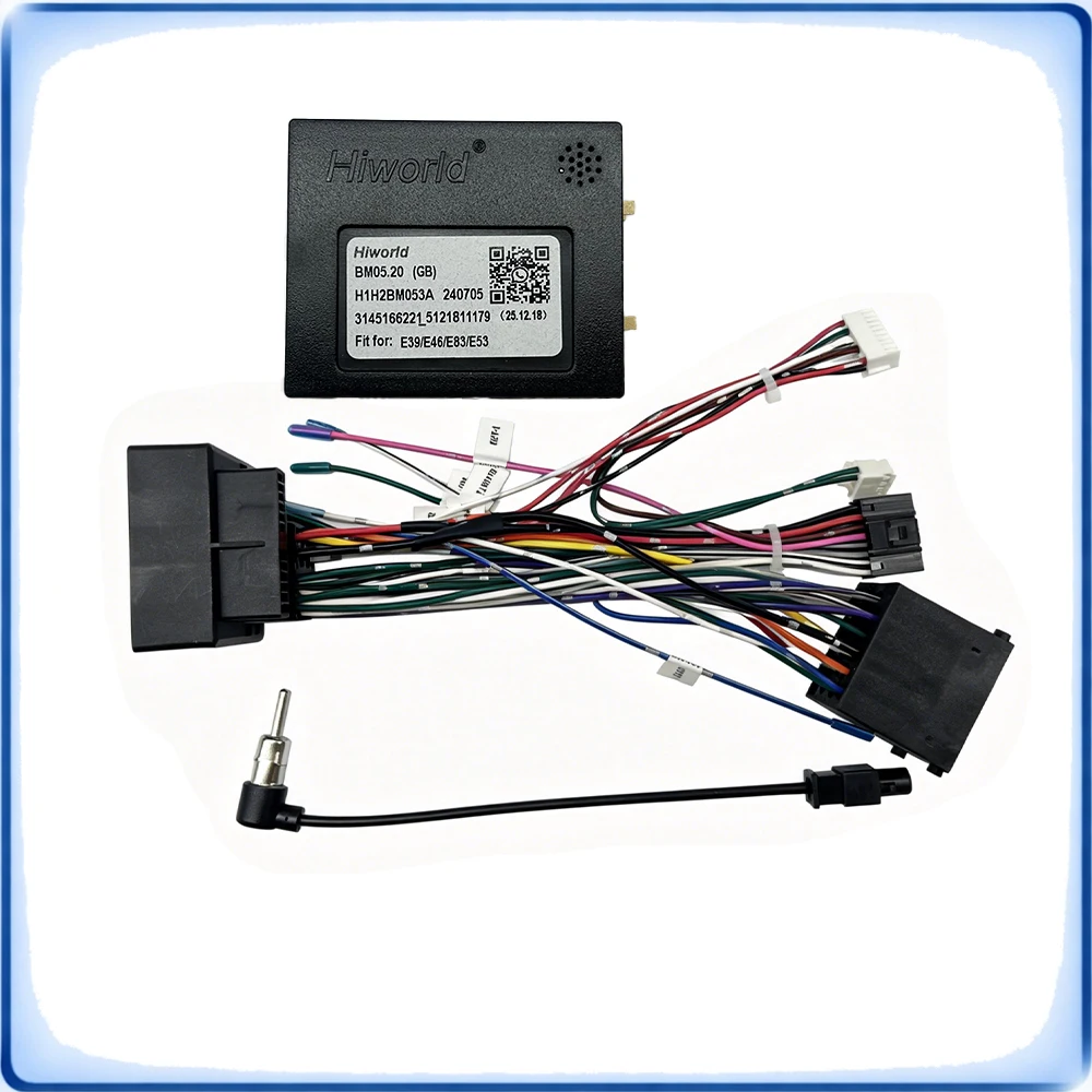 Car Radio Wiring Harness QuadLock to 16 Pin with CANBUS Decoder Plug & Play for BMW E39 5 Series E46 3 Series Android Stereo