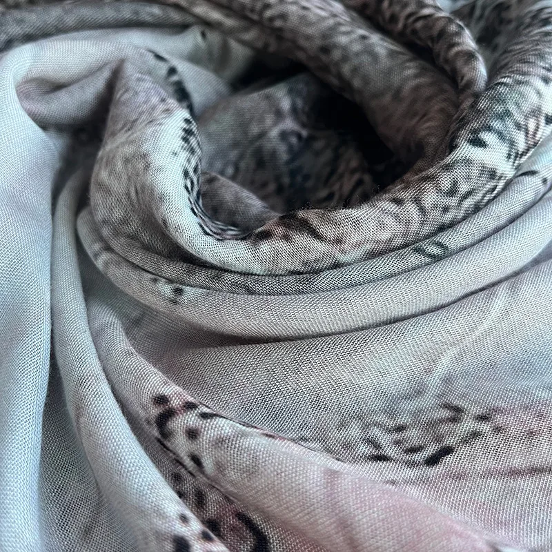 Bufanda estampada de Modal, pañuelo árabe de Oriente Medio, velo suave y ligero y transpirable, bufanda larga