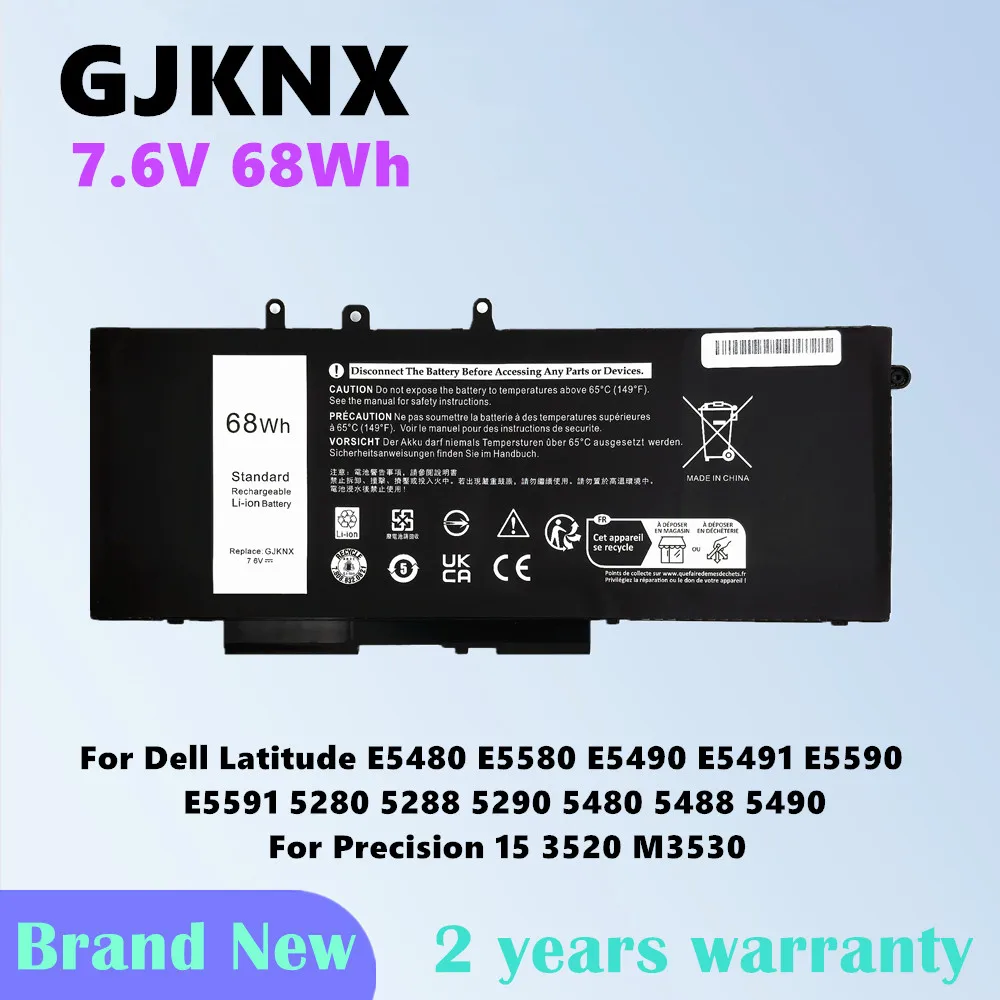 

Аккумулятор GJKNX для Dell Latitude 5480 5580 E5280 5288 E5288 E5480 5488 5490 E5490 5491 E5491 5495 5580 E5580 5590 E5590 E5591