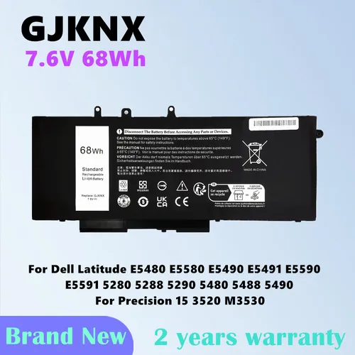 Batería GJKNX para Dell Latitude 5480 5580 E5280 5288 E5288 E5480 5488 5490 E5490 5491 E5491 5495 5580 E5580 5590 E5590 E5591