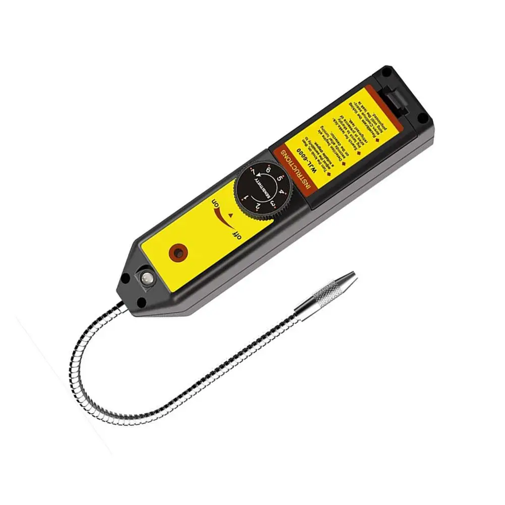 WJL-6000 Refrigerant Leak Detector LED Instructions Light Sniff Halogen Gas Leak Detector Halogen Air Condition HVAC