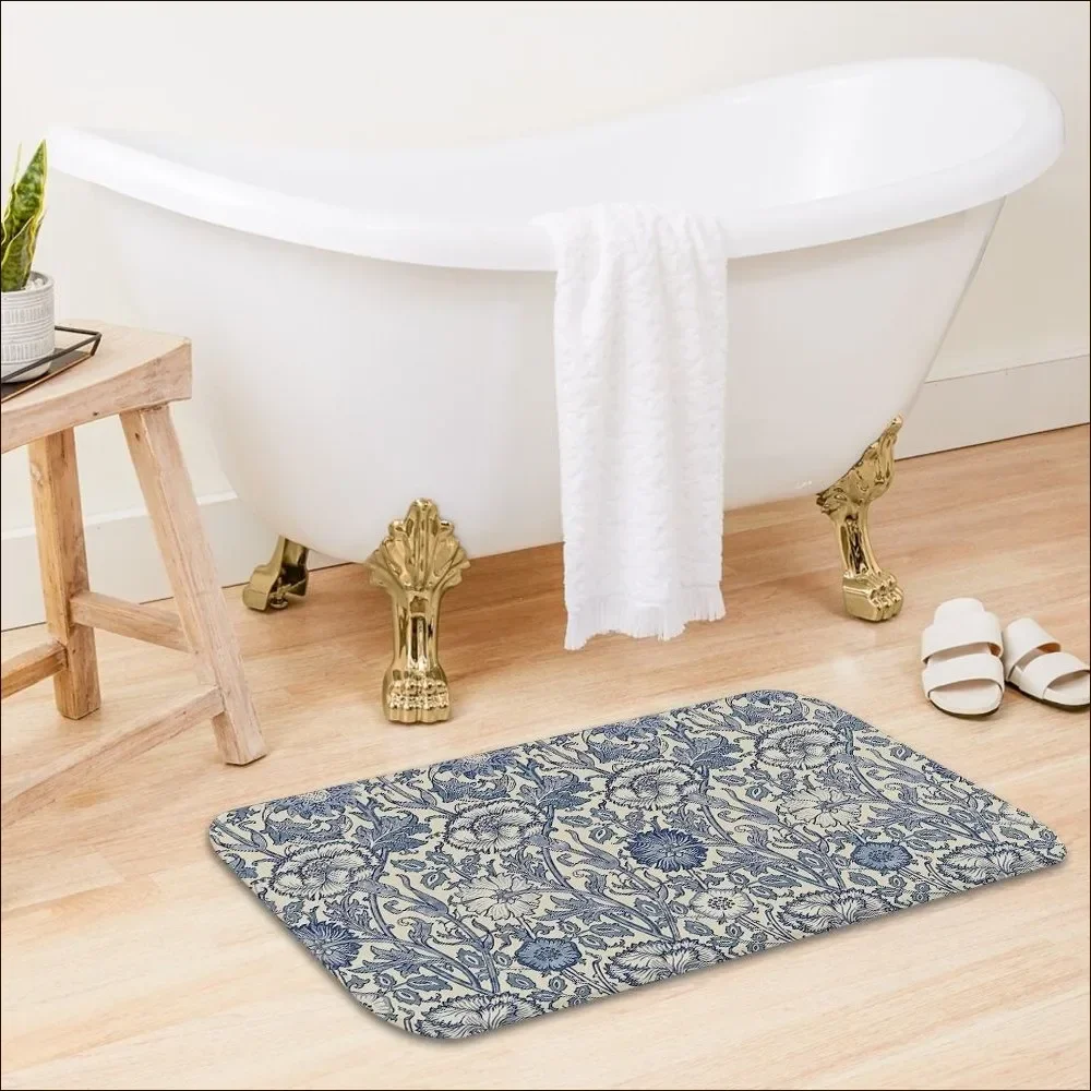 William Morris Strawberry  Floor Mat Bathroom Mat Anti-slip Absorb Water Long Strip Cushion Bedroon Mat Welcome Doormat