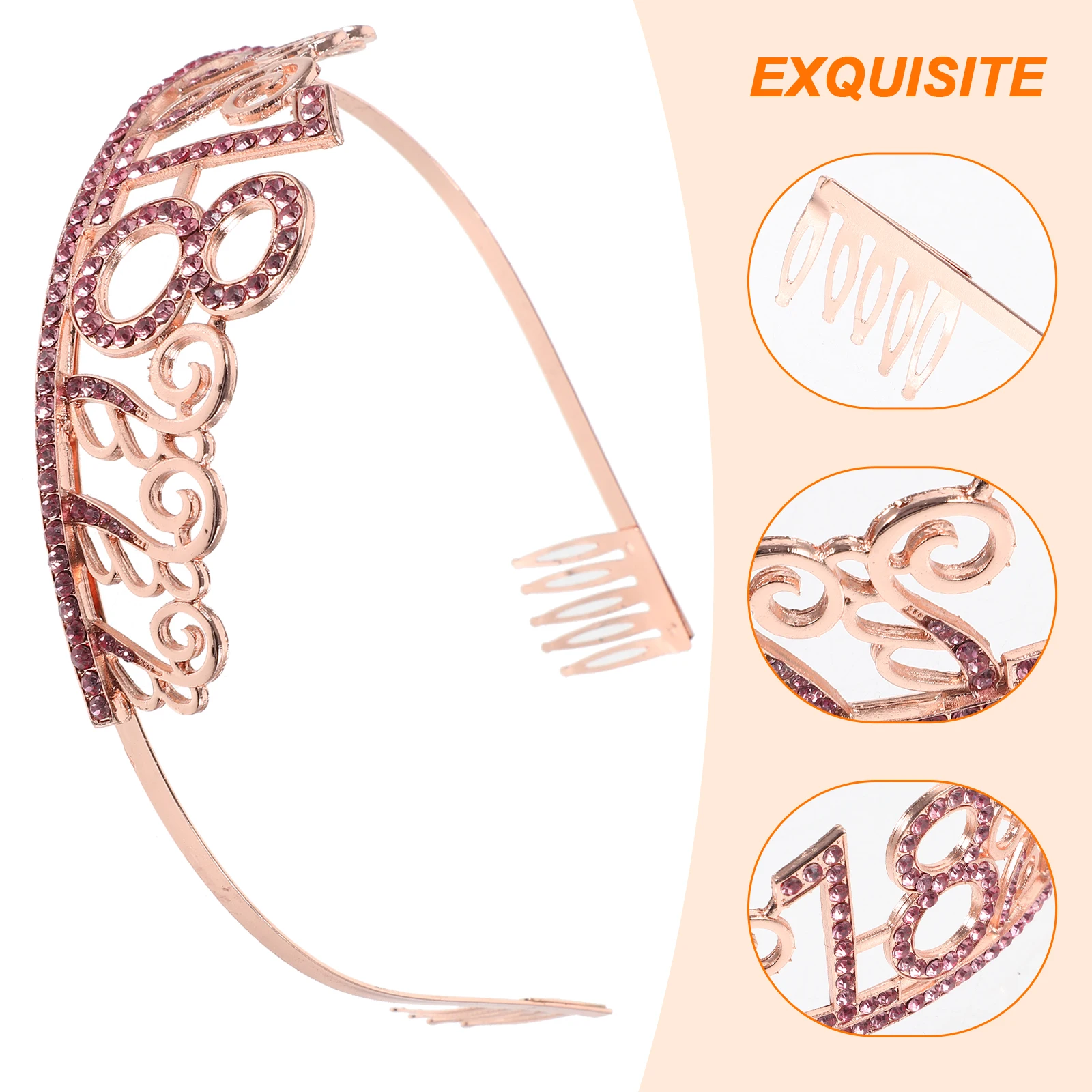 

s Comb Hair Accessories Girls Birthday Crystal Rhinestone 18th Party Dance Wedding Decoration Headband