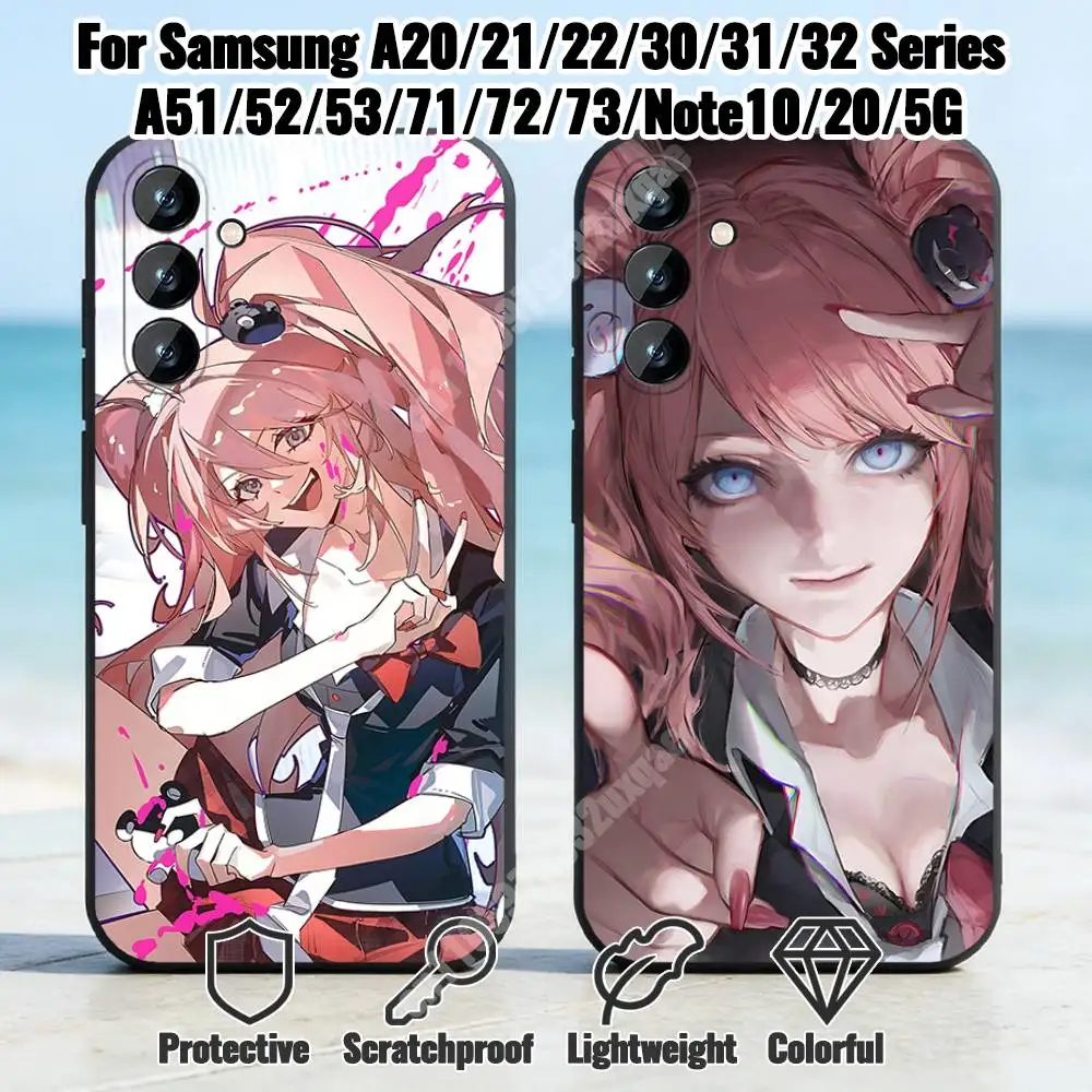 Danganronpa Enoshima Junko Phone Case for Samsung Galaxy A12 13 Note 10Pro 20Ultra A20 21 30 31 40 41 A71 72 Silicone Protector