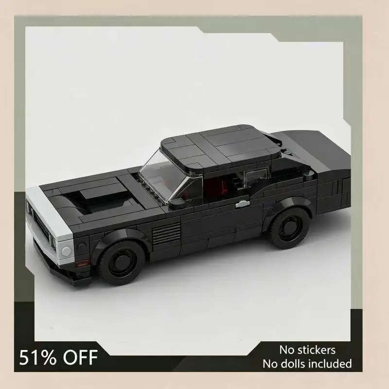 321PCS Classic Muscle Car MOC Building Blocks Vintage 70s Coupe Model DIY Assembly Toy Collection Display Gift