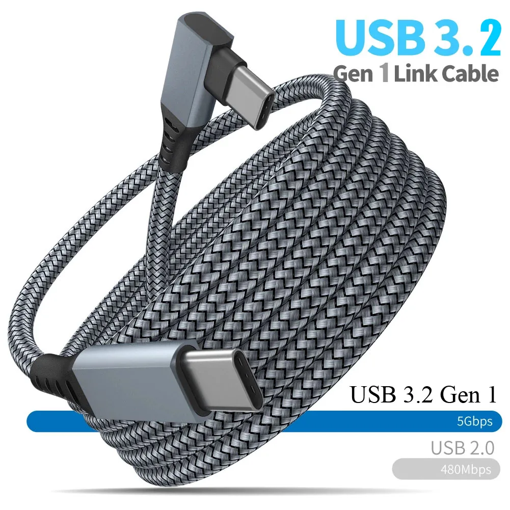 For Oculus Quest 2 Link Cable USB Type C for Oculus Link 5m 16ft Data Transfer Quick Charge for Meta Quest 3 Accessoires VR