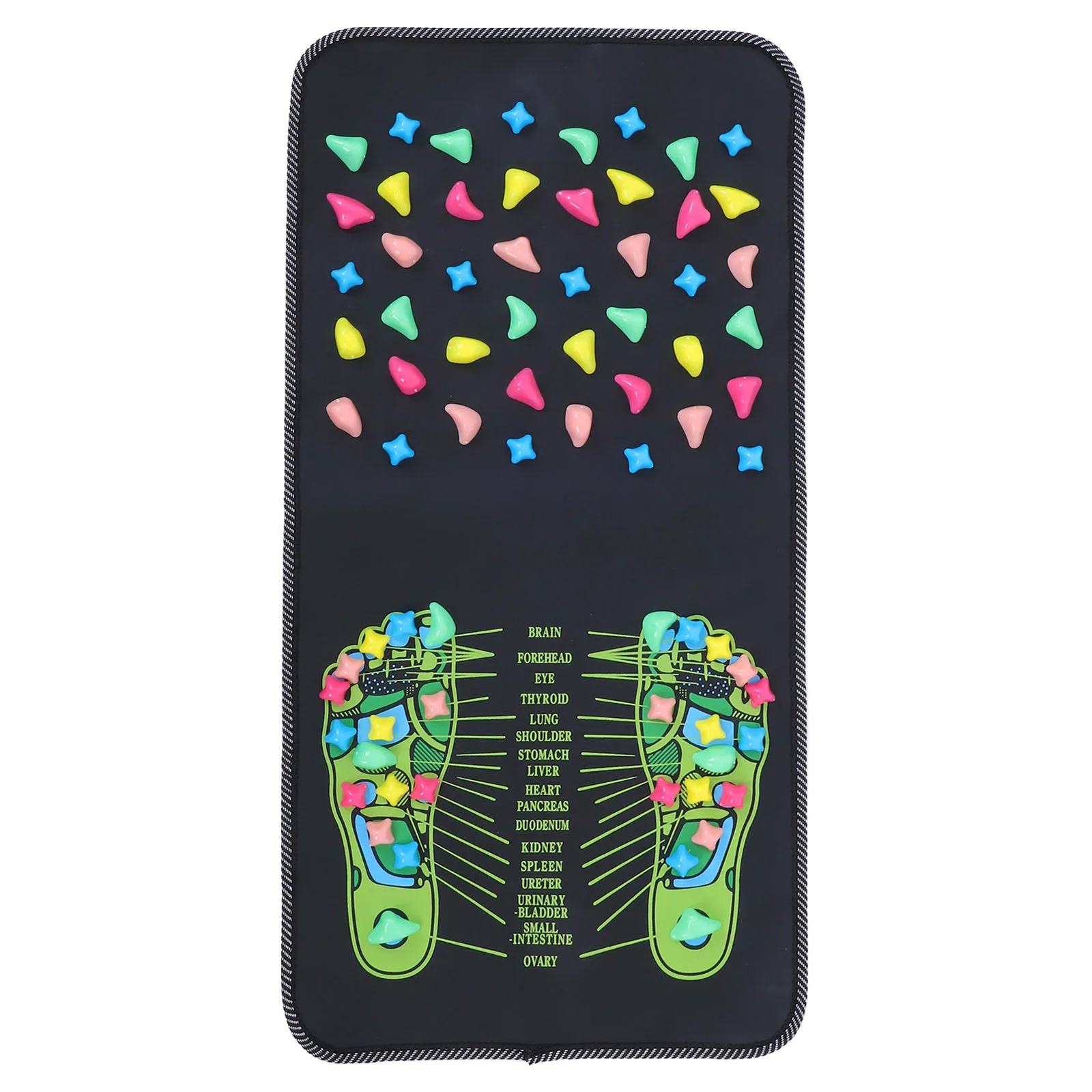 

Foot Massage Mat Acupuncture Pad Stone Tool Rock Accupressure Ergonomic Faux PP Materials Home Use Portable Lightweight