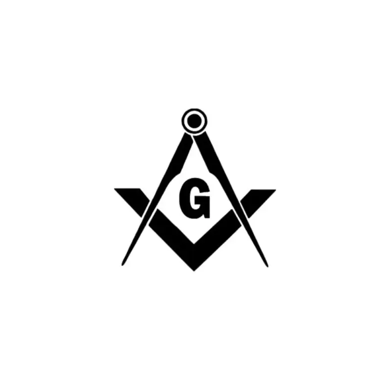 Laptop Car Sticker Masonic PET Stylish Window 10.2*10.2cm Emblem Freemason Square Truck Wall White Black Reliable