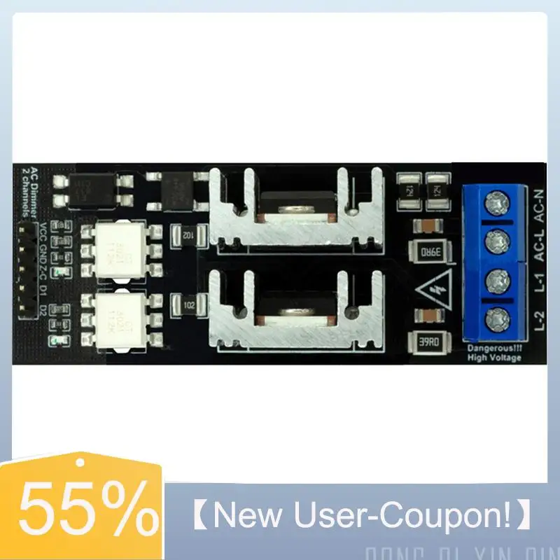 A81M New- AC Light Dimmer Module 2 Channel 3.3V/5V Logic Module AC 50/60H 220V/110V Light Dimmer Module