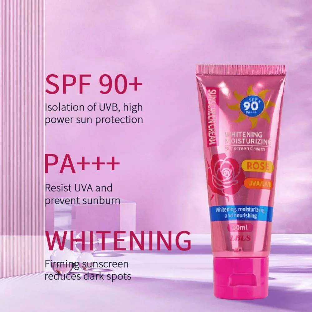 60ml Multi-effect Repair Summer Sunscreen Cream SPF50 Moisturizing Isolation BB Cream Lightweight Sun Block Whitening Foundation