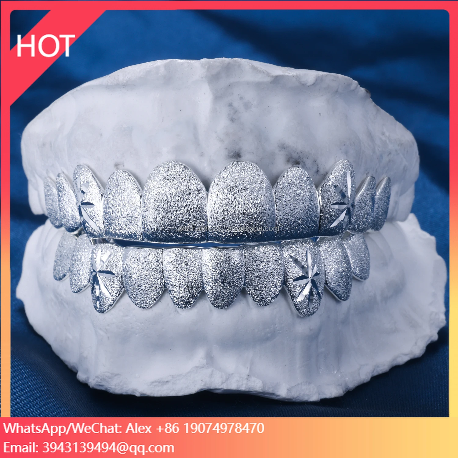 

Factory Custom Women Men Top Bottom 2 4 6 8 10 Real S925 Solid Silver 10K 14K 18K Solid Gold Without Stones Teeth Grillz