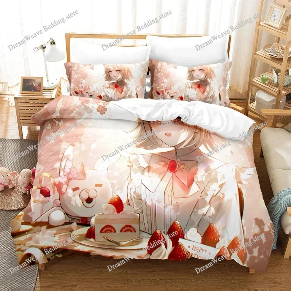 New Danganronpa Bedding Set Single Twin Full Queen King Size Bed Set Adult Kid Bedroom Duvet Cover Sets 3D Print Game Anime51951
