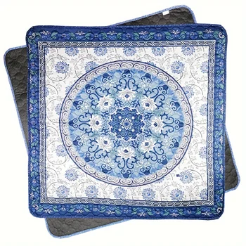 애완견 고양이용 보헤미아 오줌 패드, 재사용 가능한 강아지 패드, 고흡수성 누출 방지 개 훈련 패드, 35x35 인치 사각형, 1 개 