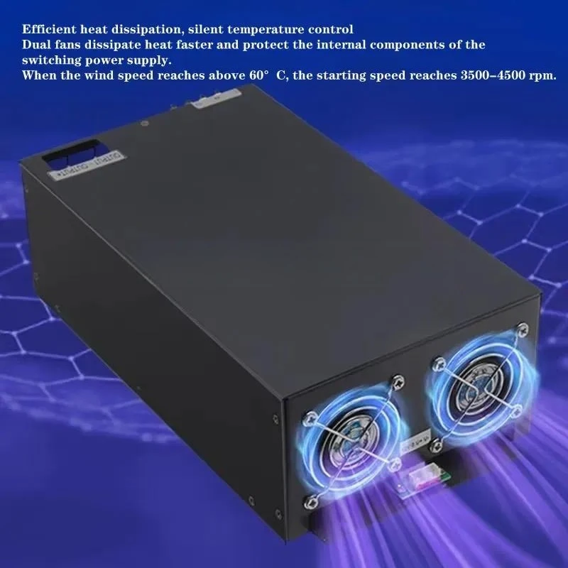 1500W Adjustable DC Regulated Power Supply 0-250V High Efficiency Stable Output Multiple Protection for Lab Repair Testing