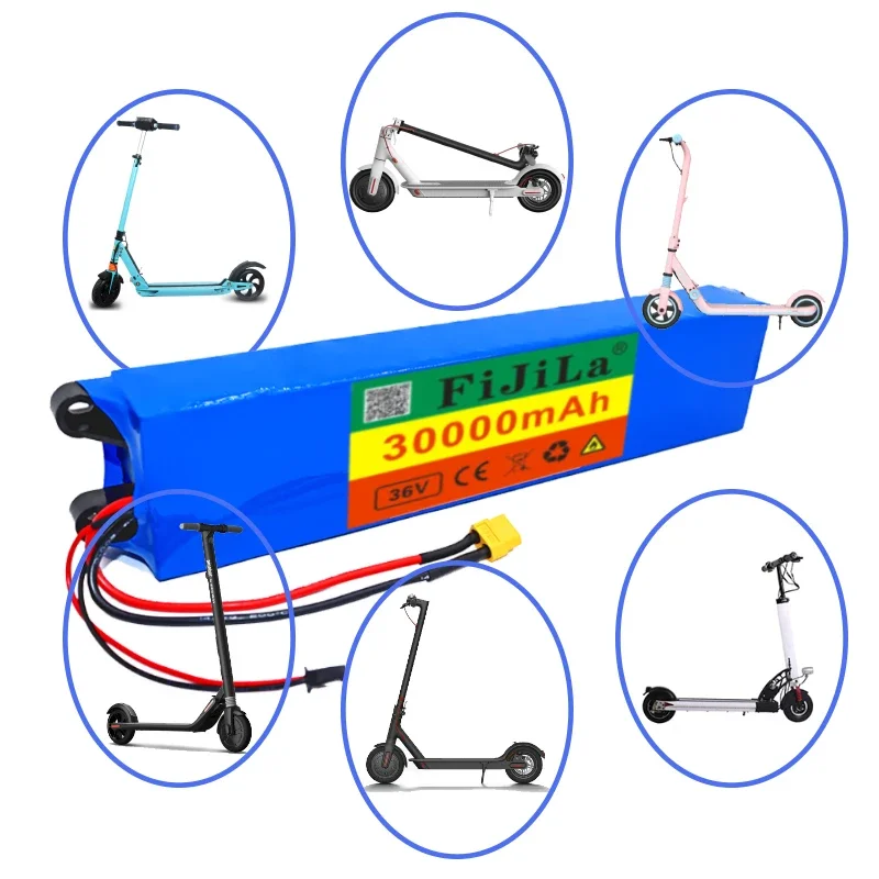 100% Genuine 36V 30Ah Lithium Ion Battery Pack, Suitable for  10s3p  M365  Pack Electric Scooter BMS + Charger