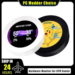 Monitor de enfriador de agua de CPU, pantalla IPS en tiempo Real de 2,1 pulgadas, pantalla dinámica de temperatura para enfriador AIO 120/240/360 USB libre AIDA64