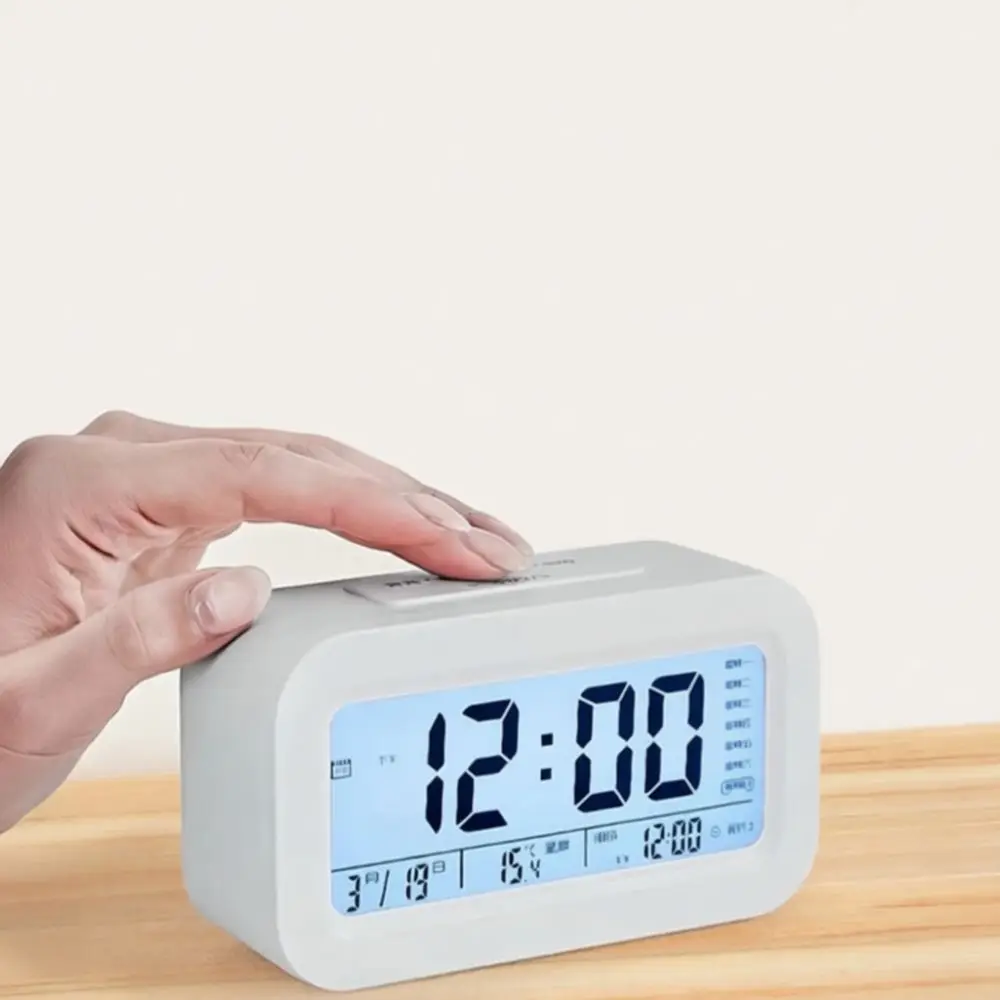 Digital Alarm Clock For Students Kids Bedroom Desk Decor Multifunctional Electronic Table Time Management Temperature Display