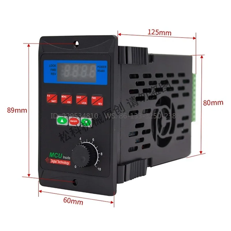 485 communication, simple mini inverter assembly line speed controller 120W 200W 400W 750W