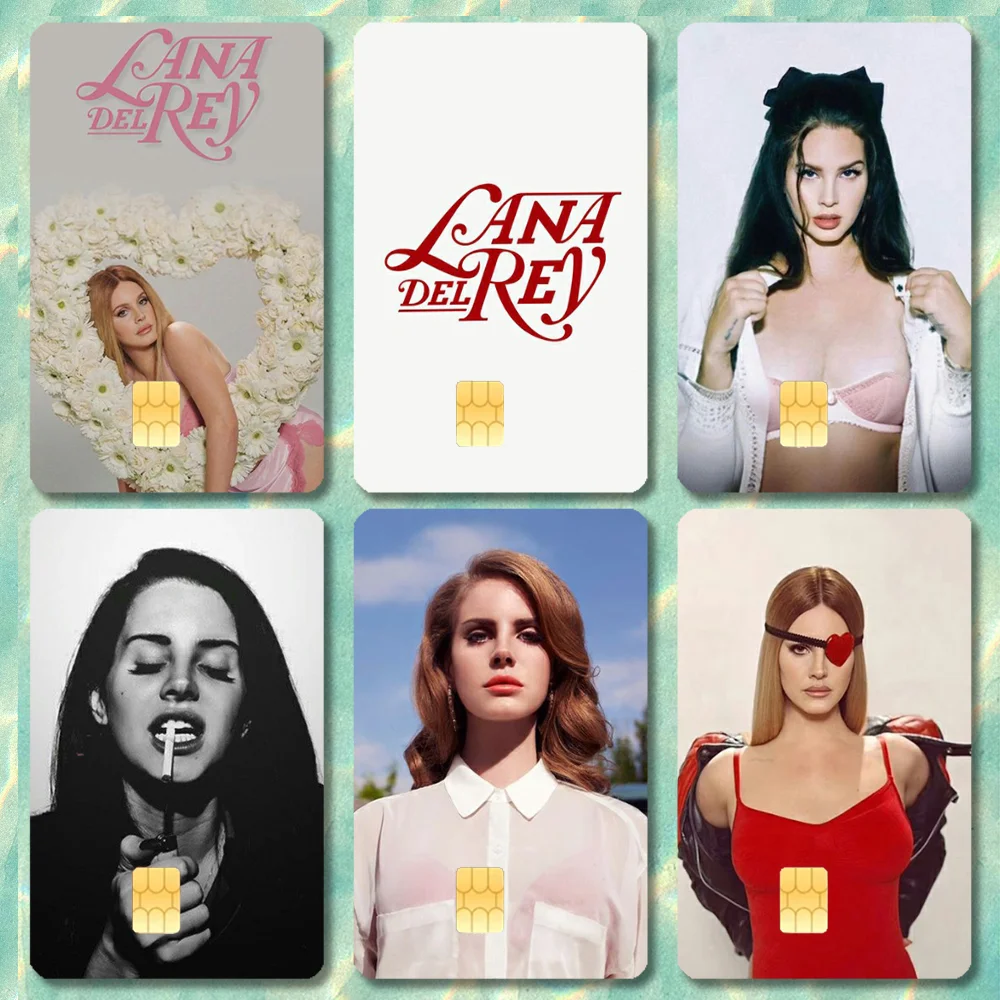 

Singer Lana Del Rey Stickers Cartoon Credit Card Visa Debit Bank Charge Card Bus Metro Waterproof Sticker Decal Decoration