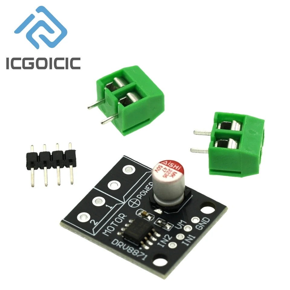 1-10PCS DRV8871 H-Bridge Brushed DC Motor Driver Breakout Board PWM Control 3.6A Max Internal Current Sense 6.5V To 45V