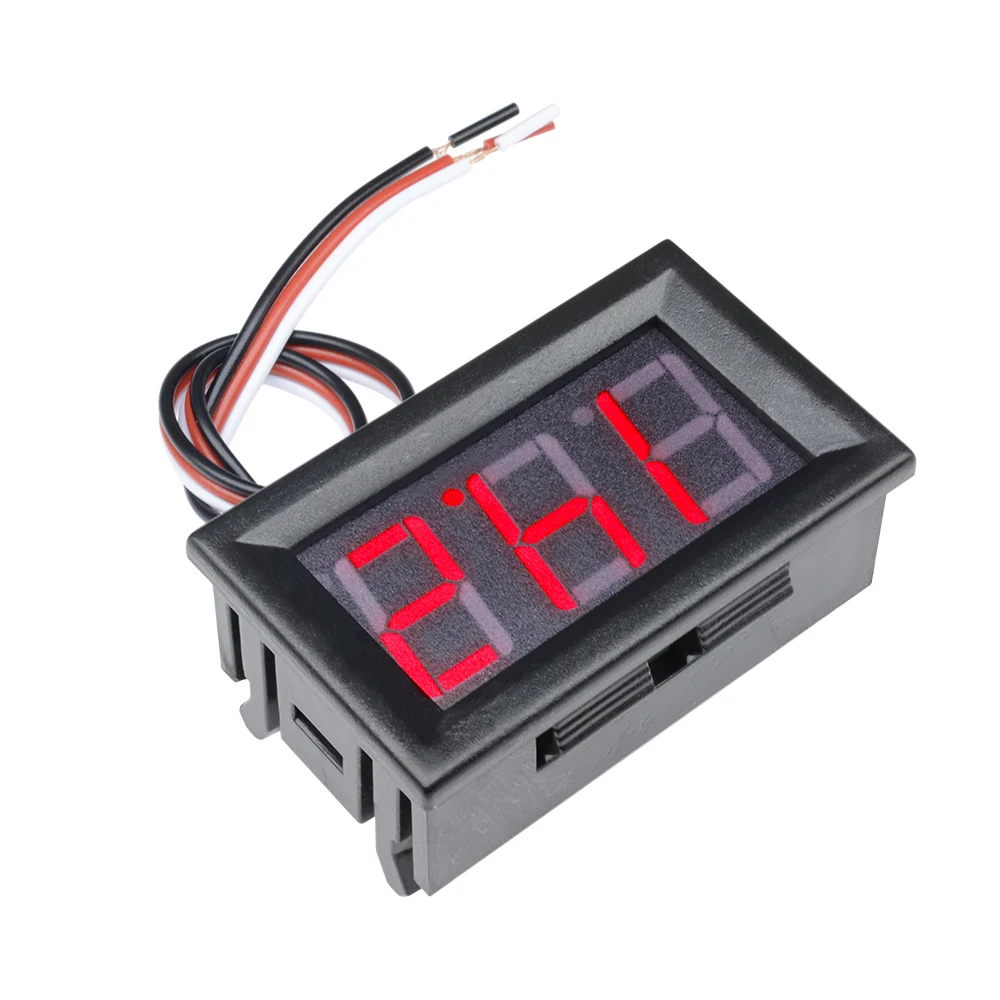 Digital Voltmeter DC 0V to 30V Digital Voltmeter Voltage Panel Meter Red/Blue/Green For 6V 12V Electromobile Motorcycle Car