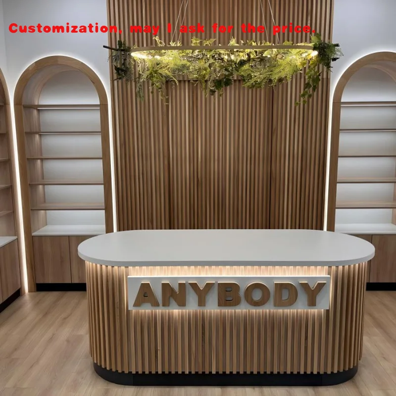 

custom.Custom Cosmetic Store Furniture | Makeup Display Cabinet | Wooden Perfume Showcase with LED Lighting Beauty Shop