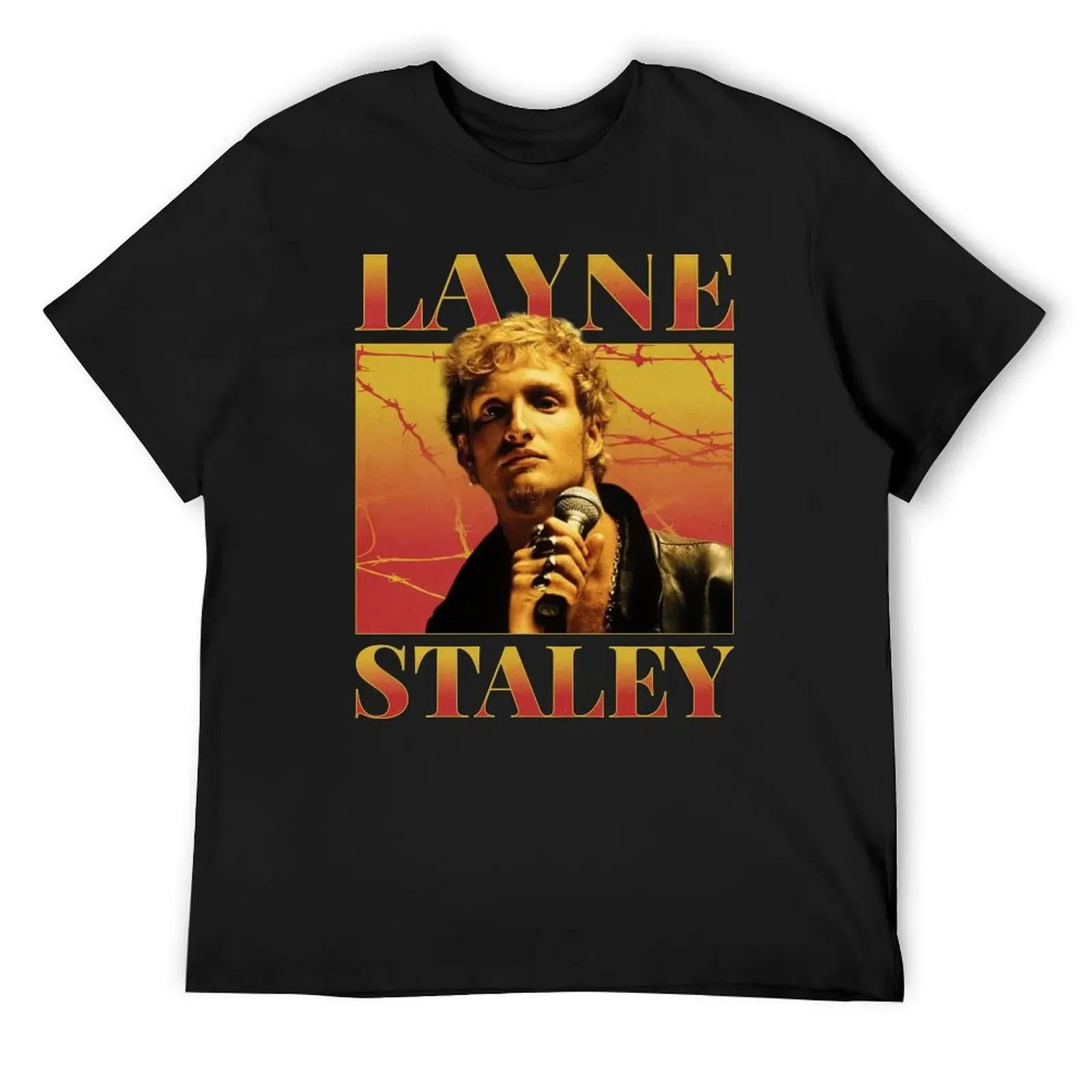 Layne Staley Retro Bootleg Style Homage T-Shirt tops anime figures summer top essential t shirt slim fit t shirts for men