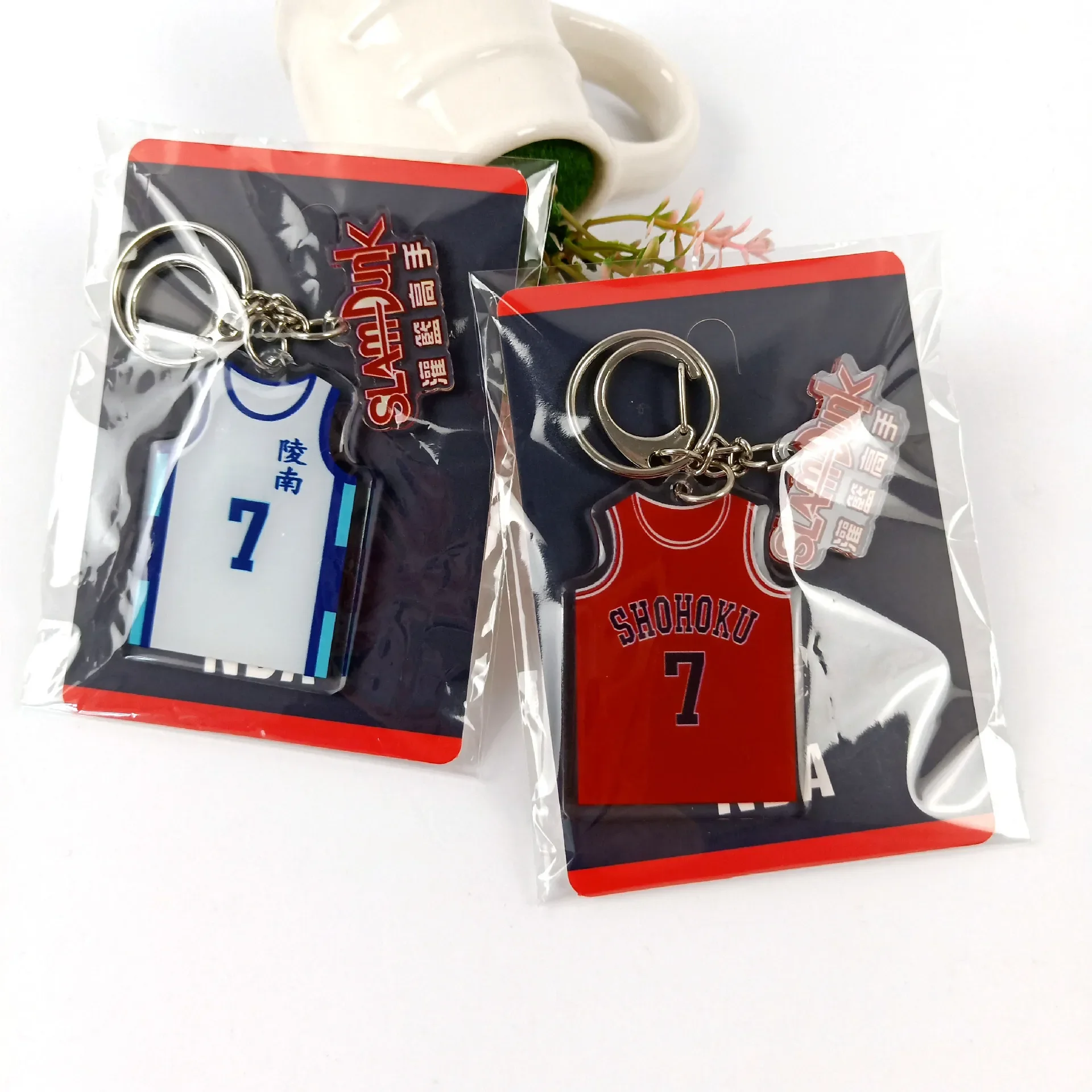 Hot Slam Dunk Keychains Sakuragi Akagi Kaede Ryota Hisashi Jersey Colletion Keychain Basketball Fan Jewelry Pendant