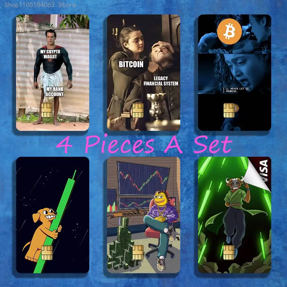 

Crypto Price Swings Meme Stickers Credit Visa Debit Bank Charge Card Bus Metro Waterproof Sticker Decal Decoration