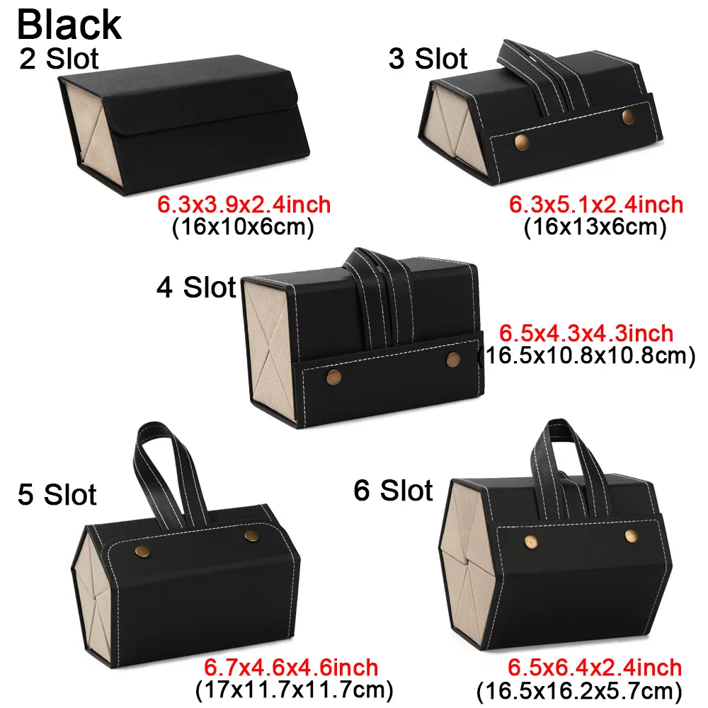 PU-Leder Display Tragbarer Brillenorganizer Brillenhalter Sonnenbrillen-Etui Aufbewahrungsbox – Detail 2