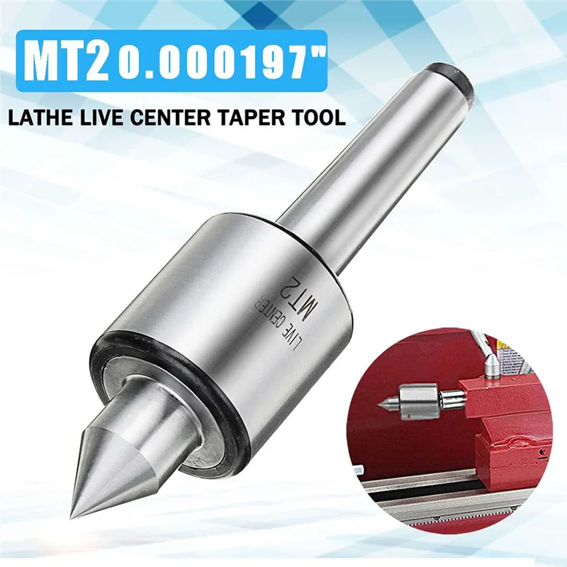 

ABUP-MT2 0.000197 Inch 60 Degree Lathe Live Center Taper Live Revolving Milling Center Taper Pipe Machine Long Spindle Lathe