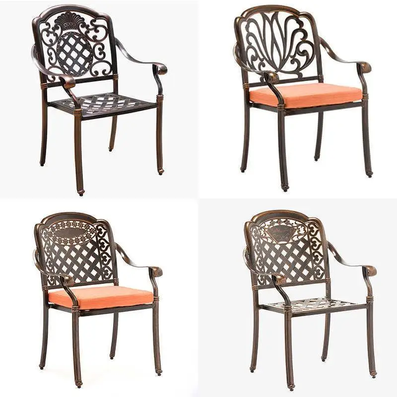 

Outdoor Cast Aluminum Chair Outdoor Table and Chair Balcony Garden Die Casting Craft Chair Cast Aluminum Dining Table