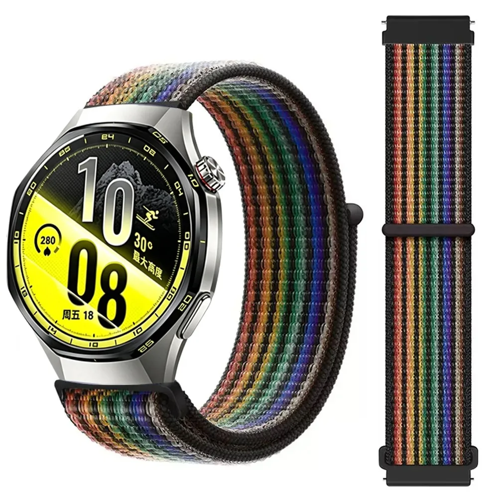 20mm 22mm Nylon Loop Strap For Huawei Watch GT7-6-5-4/GT7-6-5 Pro 46mm Replace Braid Wristband Amazfit Active 3 2 Balance 3 2 1