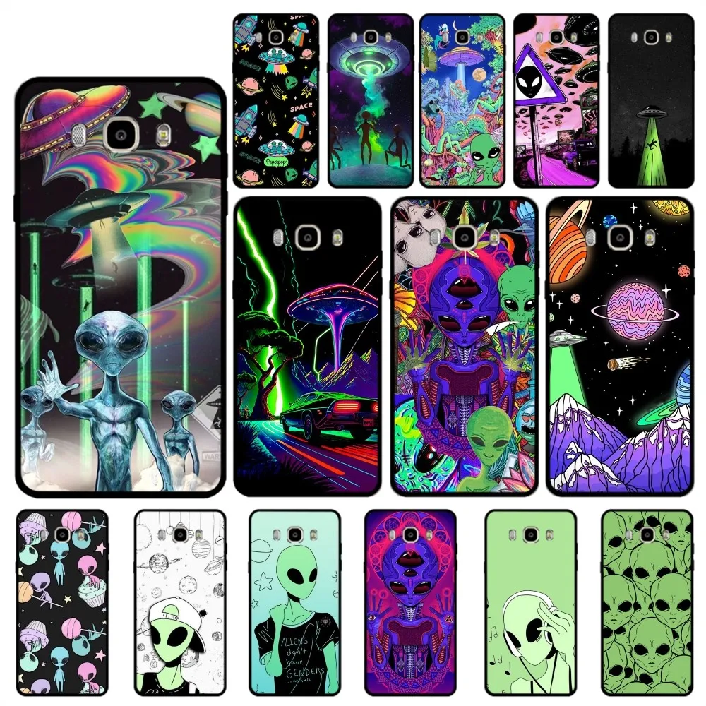 

Aesthetics Cute Cartoon alien space Phone Case For Samsung J 7 plus 7core J7 neo J6 plus prime J6 J4 J5 Mobile Cover