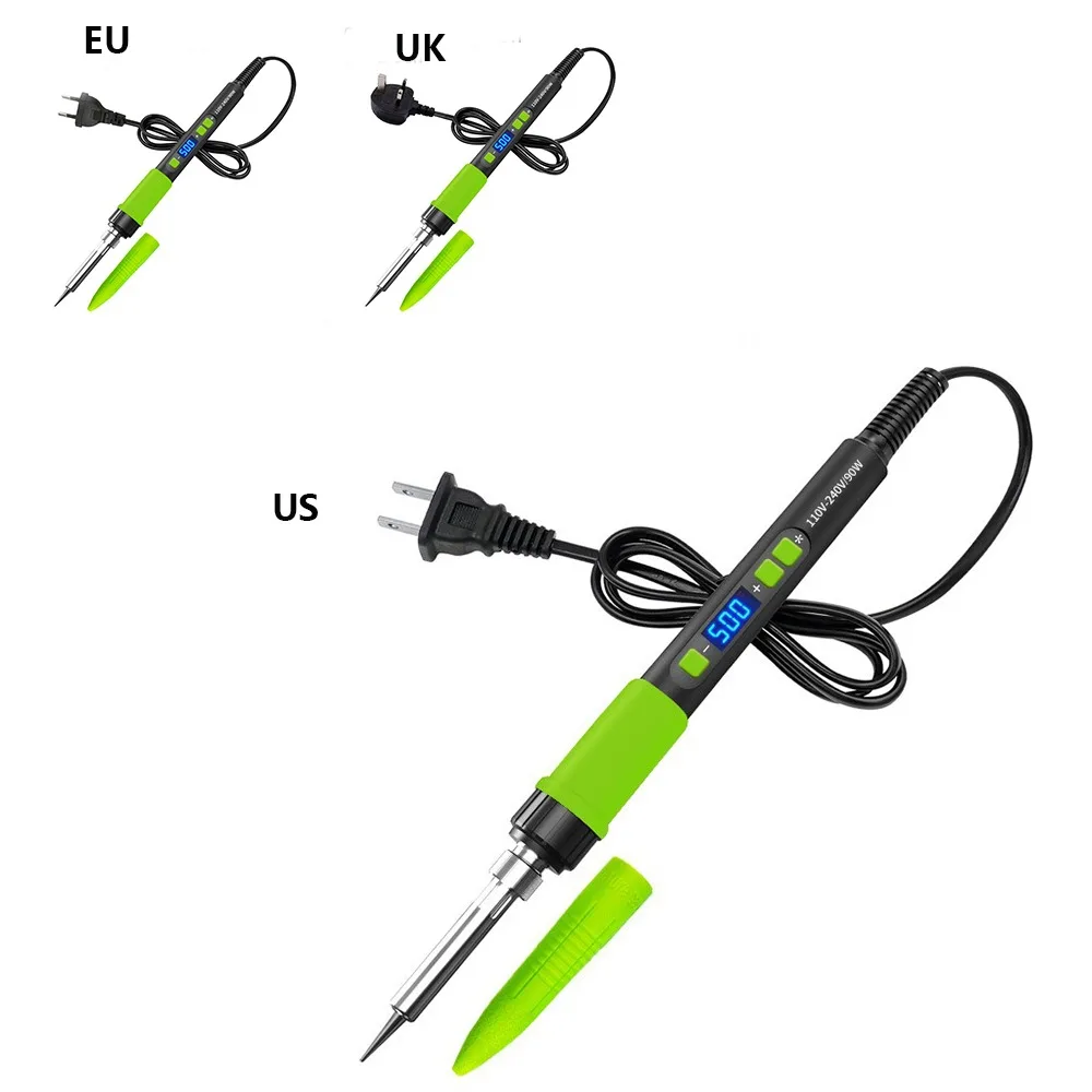 90W Electric Soldering Iron Welding Tool Kit EU/US/UK Plug Thermostatic Soldering Soldering Iron Pen Digital Display