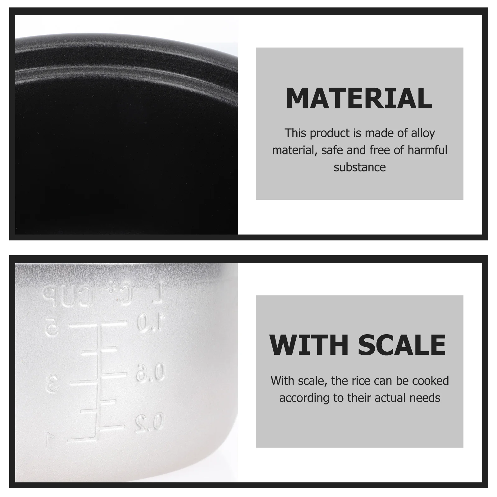

Rice Cooker Liner 2L Non-stick Replacement Inner Pot Cooking Parts Electric Cooker Accessories Household Kitchen Gadgets