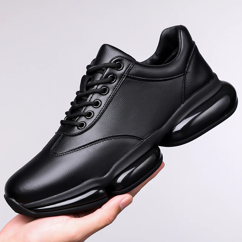 

Мужская повседневная обувь большого размера высокого качества, износостойкая кожаная обувь на толстой подошве