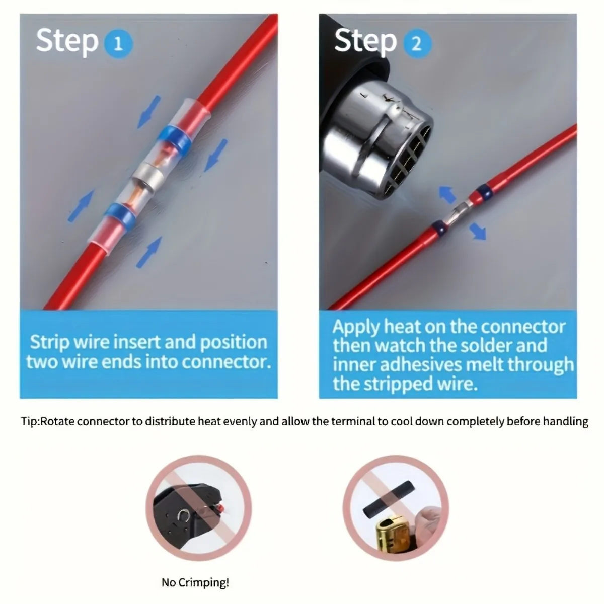52pcs heat shrink tubing, thickened welding ring heat shrink tubing, crimping terminal connectors, used for cable management