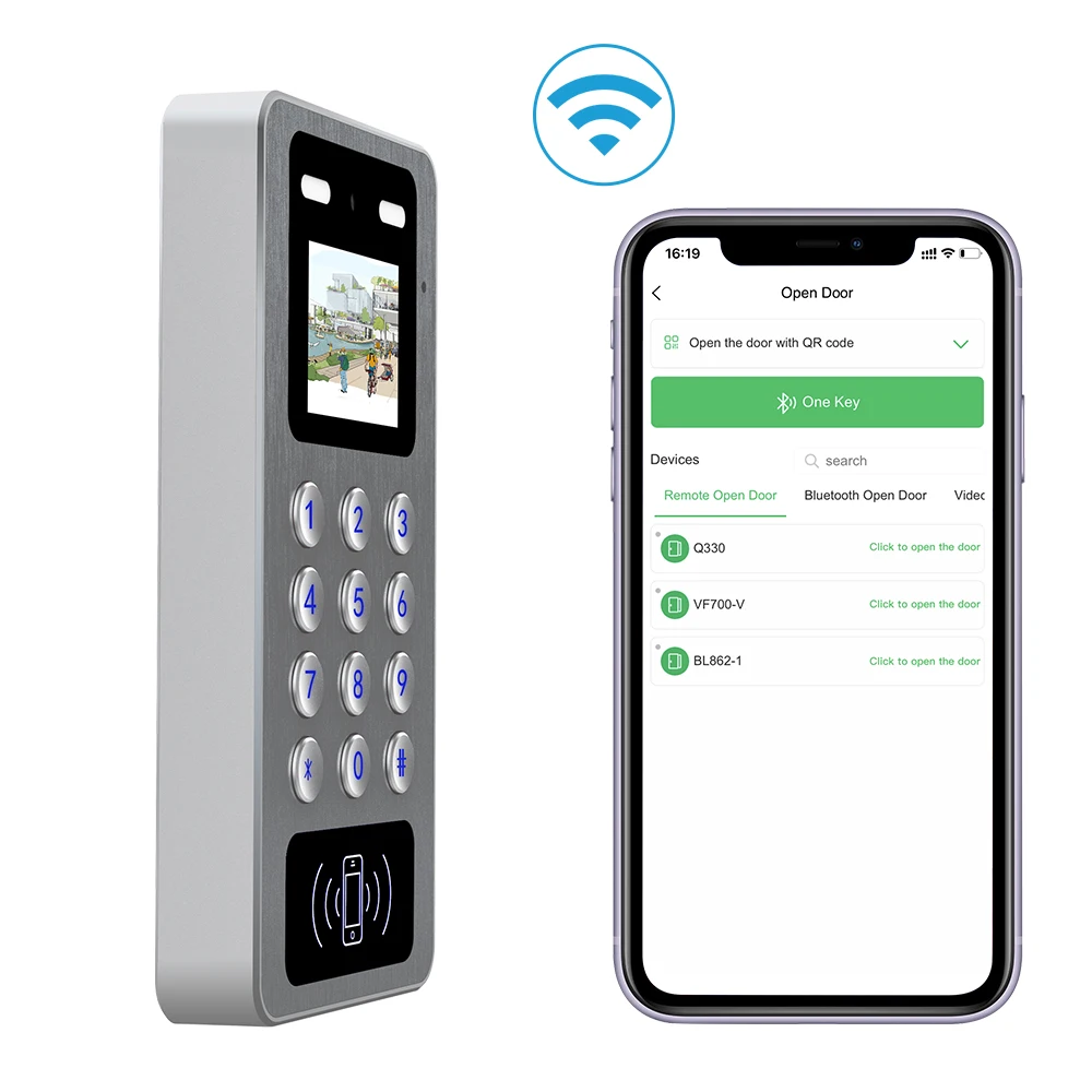 V530 visual intercom, QR code, card swiping, Bluetooth and other functions New generation visual intercom access control device