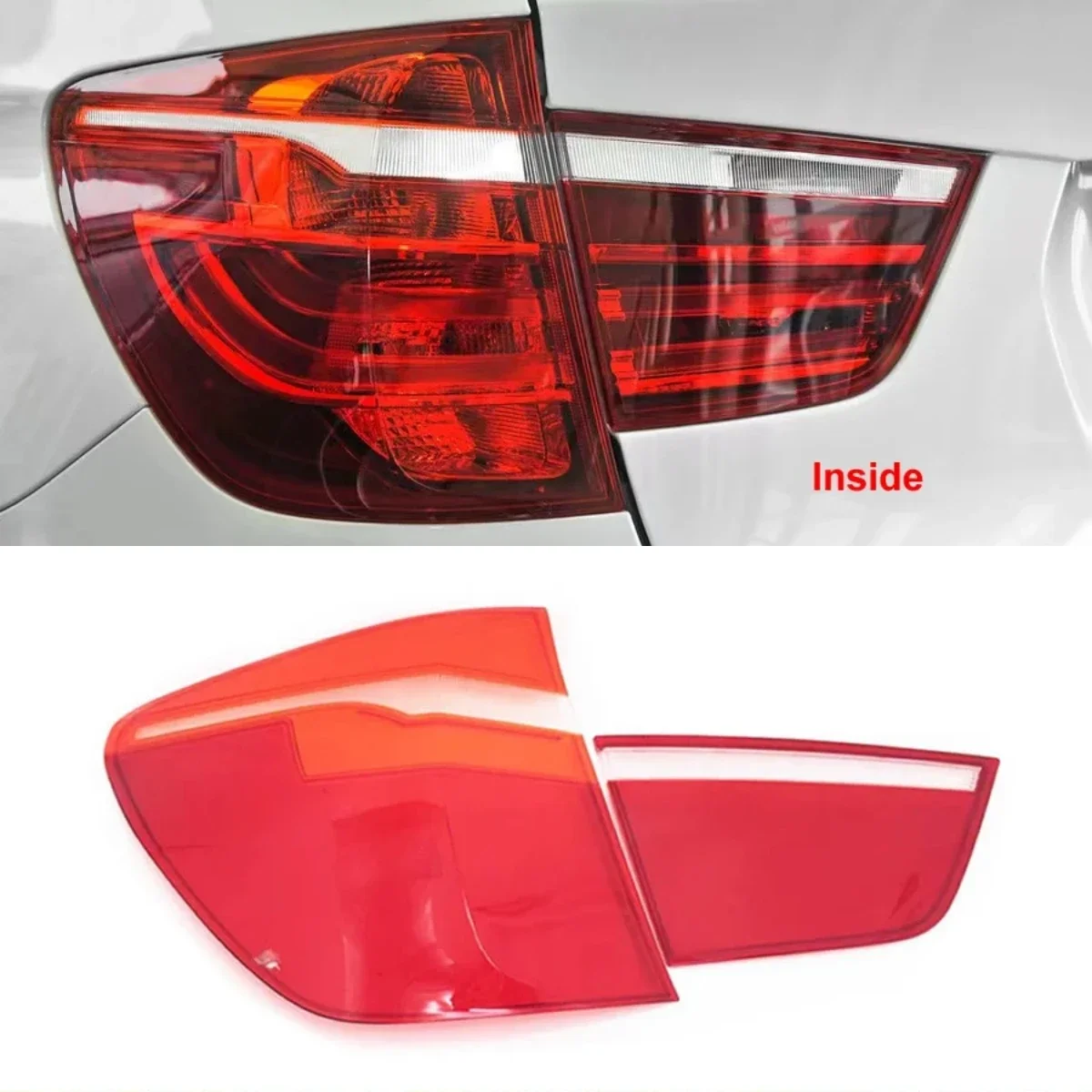 

For BMW X3 Rear Tail Lamp Cover Turn Signal Stop Light Mask Shell Replace Original Lampshade 2010 2011 2012 2013 2014 2015 2016