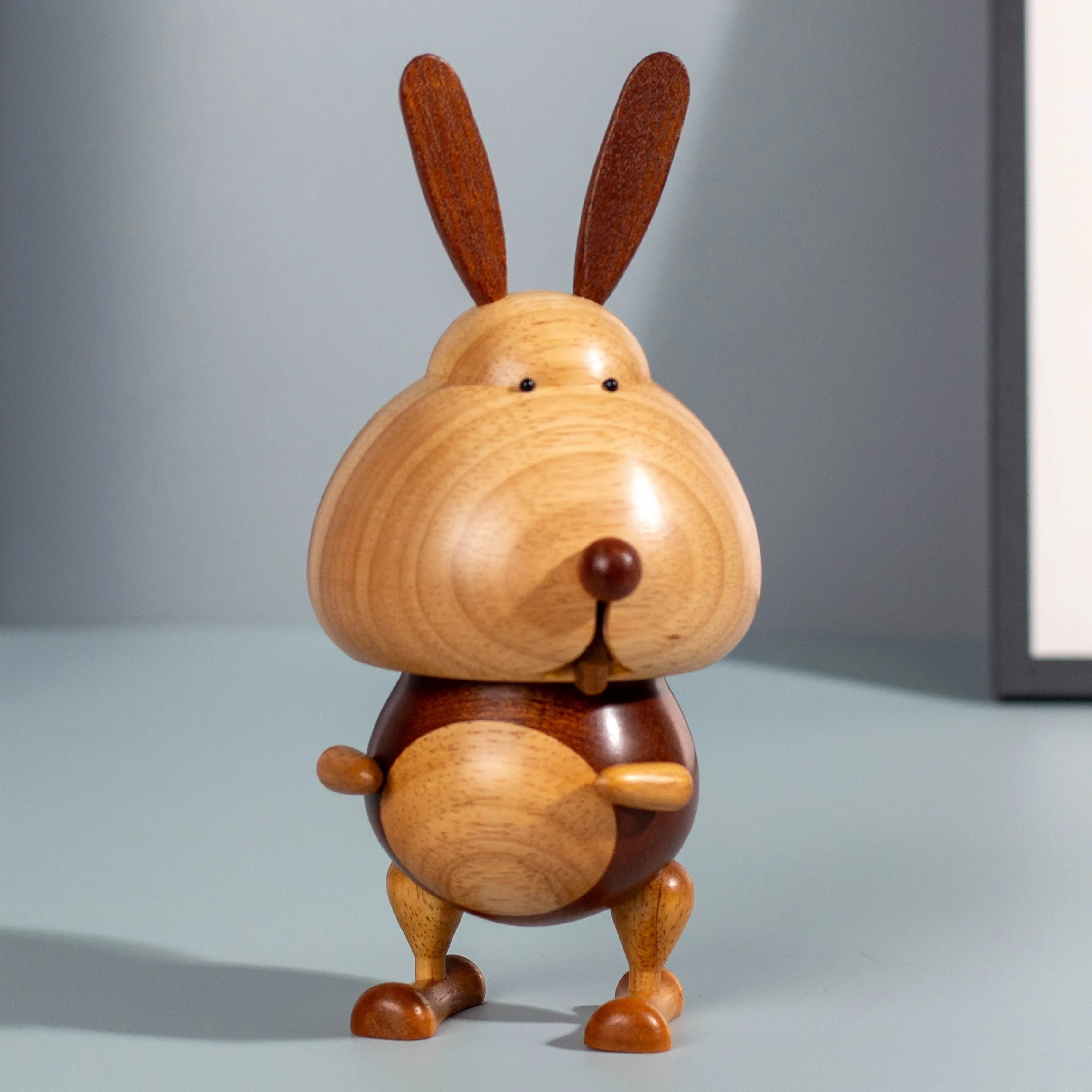 Kotak Musik Kelinci Zodiak Cina dari Kayu Kreatif Kerajinan Buatan dengan Logo Kustom untuk Hadiah Ulang Tahun Dekorasi Dalam Ruangan