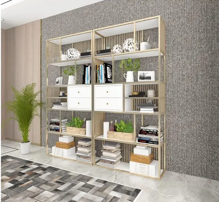 Iron shelf floor office partition shelving