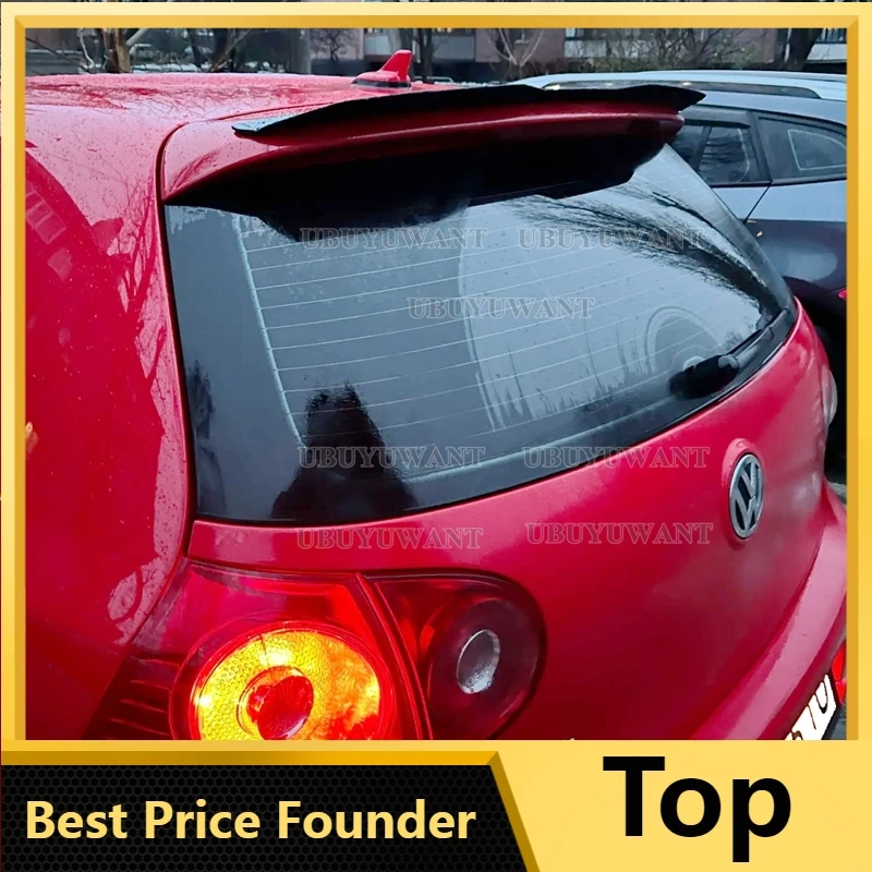 Spoiler High Quality For VW Golf 5 MK5 R32 GTI R Hatchback ABS Plastic Car Tail Wing Decoration Rear Roof Lip Spoiler Universal