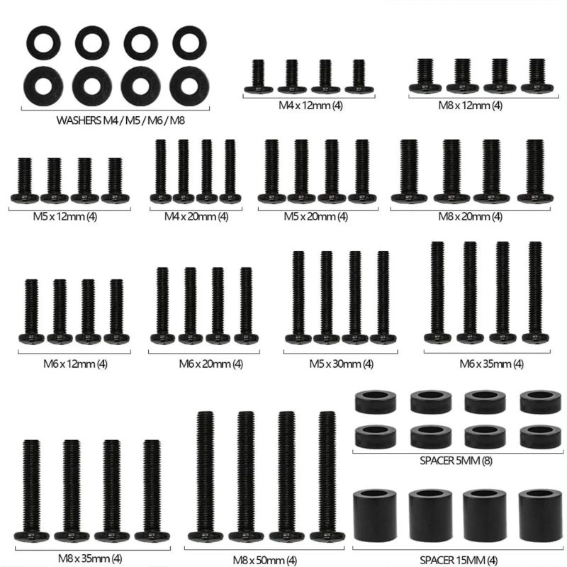 Mounting Hardware Screw Set Screws Spacers and Washers