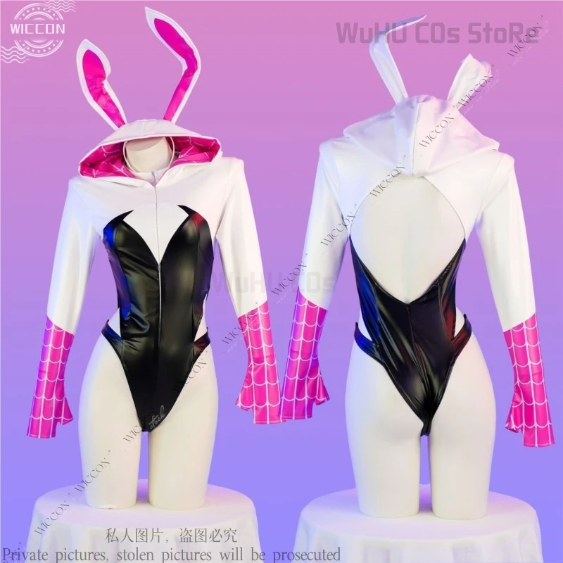 

Halloween Party Woman Man Sexy Cosplay Costume Leather Anime Spider Jumpsuit Character Oneesan Role Play Sexy Backless High Fork