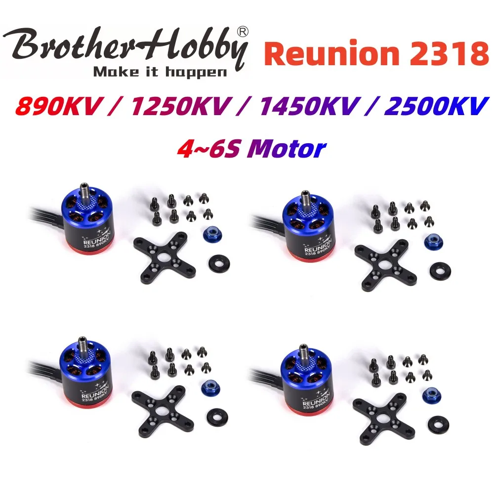 1/2/4PCS Brotherhobby Reunion 2318 890KV / 1250KV / 1450KV / 2500KV 4-6S Brushless Motors for FPV Racing drone MultiRotor Model