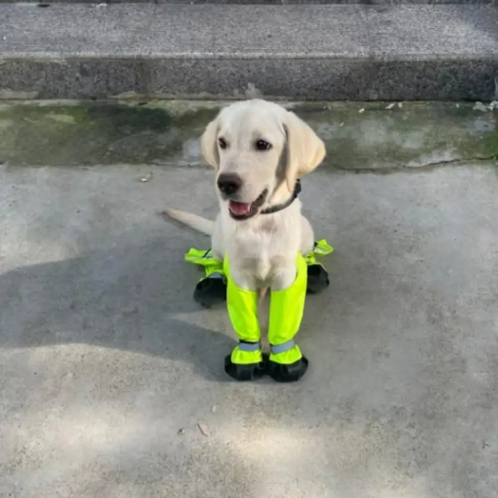 Dog Suspender Booties Anti-Slip Dog Paw Protector Waterproof Boot Leggings Adjustable Dog Shoes For Winter Snow Raining Hiking - Image 3