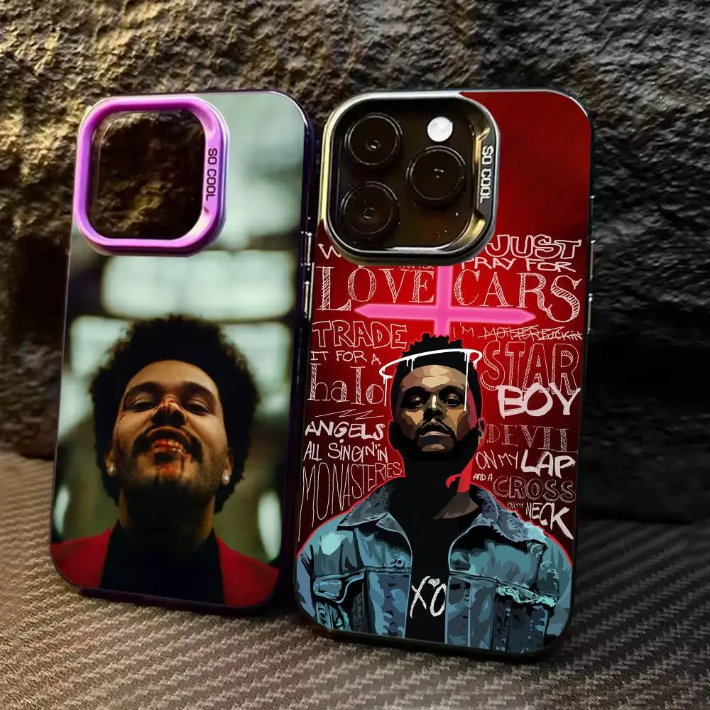 Die W-Weeknd XO Handyhülle für iPhone 17,16,15,14,13,12,11, Pro Max, Plus, schwarze Candy Silver Cover