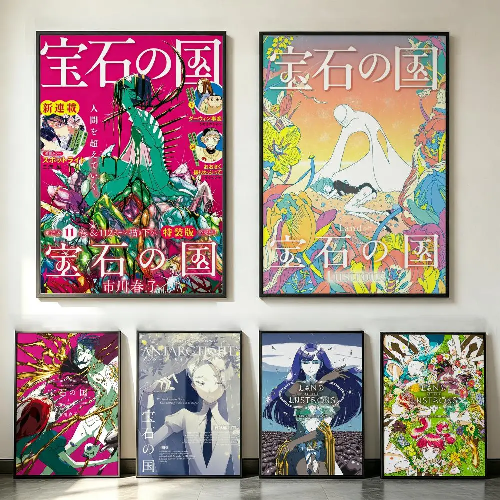 anime Land of the Lustrous Poster Poster HD Trendy SelfAdhesive Wall Art Print For Living Room Bedroom Dorm Office Home Gift