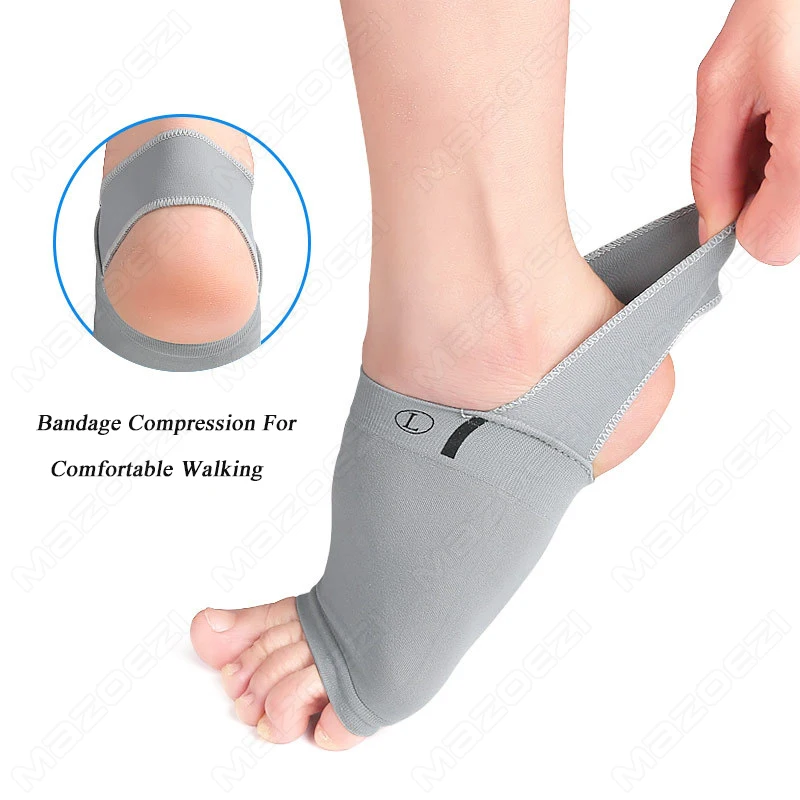 High Arch Cushions Sleeves Arch Pads Support Insoles for Flat Foot Correct Plantar Fasciitis Pain Relief Orthopedic Foot Insoles